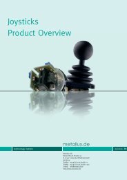Joysticks Product Overview - Metallux AG