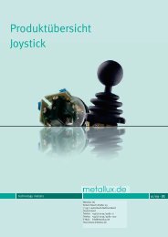 Produktübersicht Joystick - Metallux AG