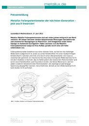 Pressemeldung Metallux Folienpotentiometer der ... - Metallux AG