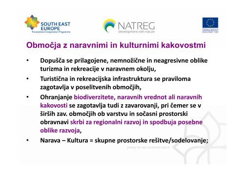 Predstavitev projekta NATREG - Zavod RS za varstvo narave