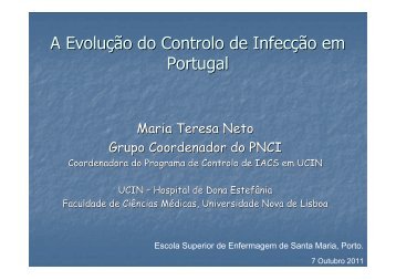 A EvoluÃ§Ã£o do Controlo de InfecÃ§Ã£o em Portugal