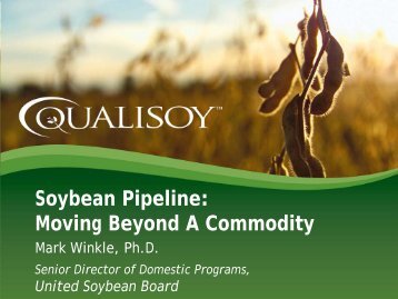 Soybean Pipeline - American Palm Oil Council