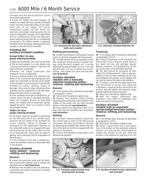 Chapter 1 Routine maintenance and servicing