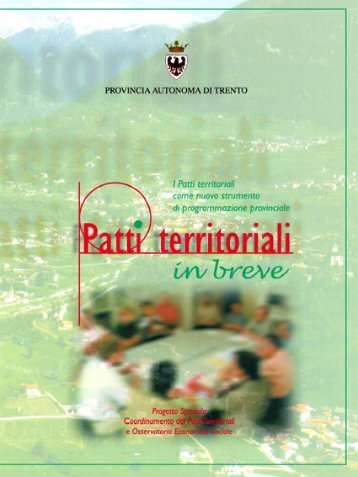 Patti territoriali in breve - Provincia autonoma di Trento