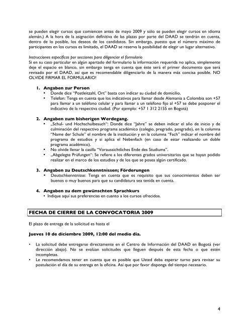 Convocatoria DAAD 2009 Cursos de Verano