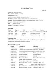 Curriculum Vitae - Academia Sinica