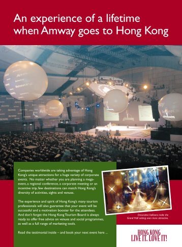 An experience of a lifetime when Amway goes to Hong Kong