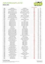 ABVERKAUFLISTE - ATC Metallwelt