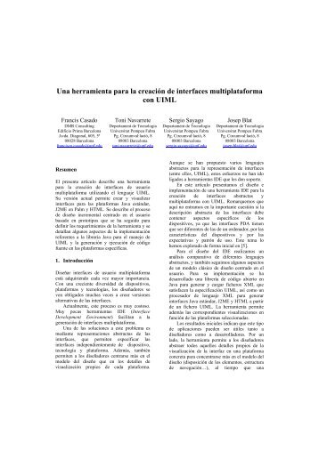 Una herramienta para la creaciÃ³n de interfaces multiplataforma con ...