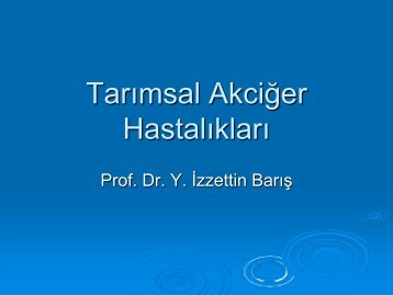 TarÄ±msal AkciÄer HastalÄ±klarÄ±