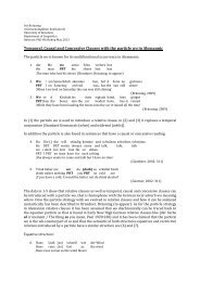 Temporal, Causal and Concessive Clauses with the particle wo in ...