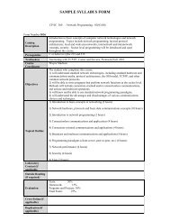 SAMPLE SYLLABUS FORM - Citidel