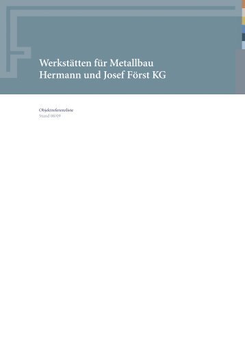 Werkstätten für Metallbau Hermann und Josef Först KG