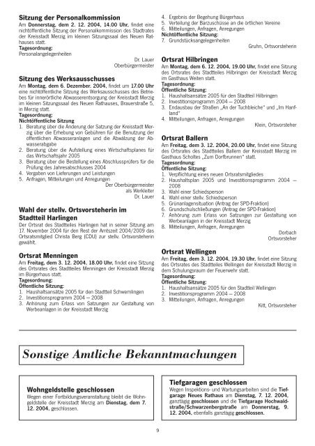+ Not- und Ärztedienste Rettungsleitstelle Saarland ... - Stadt Merzig