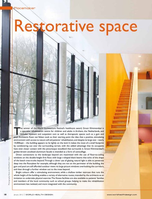 RESTORATIVE SpAcE - the International Academy of Design and ...