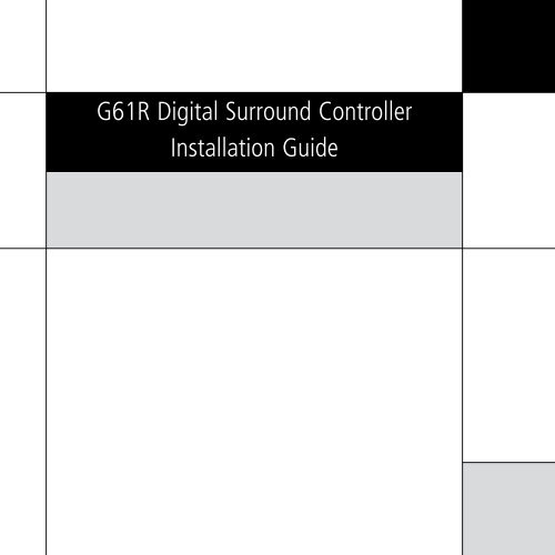 G61R Digital Surround Controller Installation Guide - Meridian