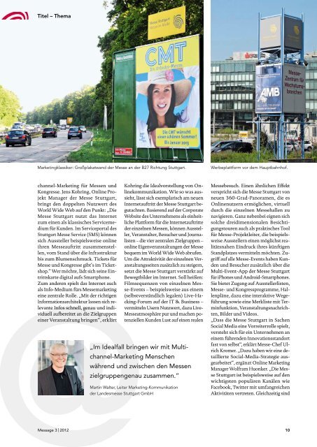 Message Ausgabe 3/2012 (PDF | 9 MB) - Messe Stuttgart