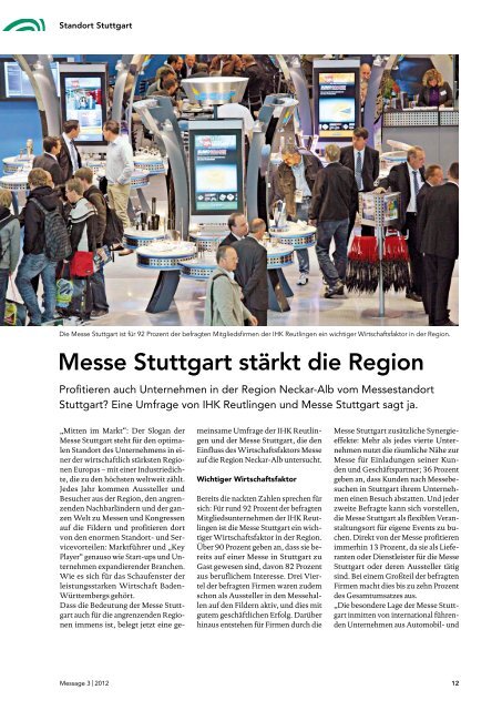 Message Ausgabe 3/2012 (PDF | 9 MB) - Messe Stuttgart