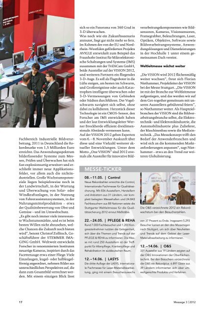 Message Ausgabe 3/2012 (PDF | 9 MB) - Messe Stuttgart