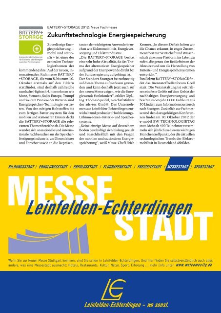 Message Ausgabe 3/2012 (PDF | 9 MB) - Messe Stuttgart