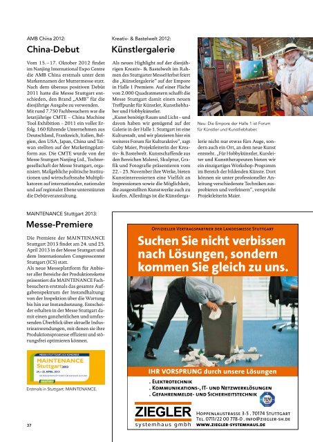 Message Ausgabe 3/2012 (PDF | 9 MB) - Messe Stuttgart