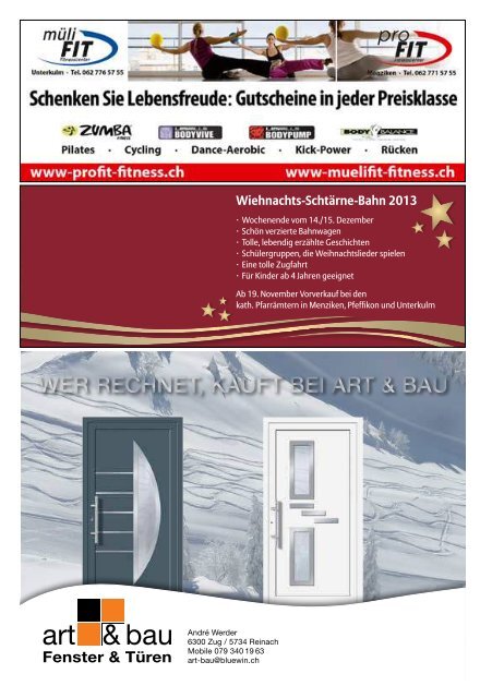 Das informative Monatsmagazin für Reinach 12 / 2013 - dorfheftli