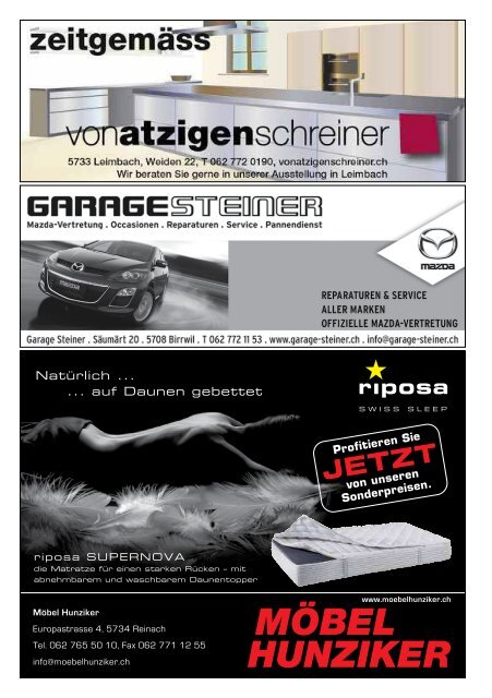 Das informative Monatsmagazin für Reinach 12 / 2013 - dorfheftli