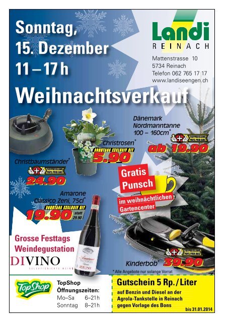 Das informative Monatsmagazin für Reinach 12 / 2013 - dorfheftli