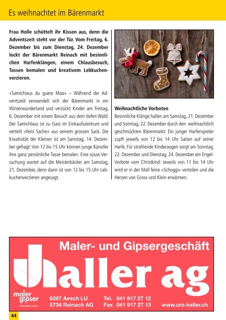 Das informative Monatsmagazin für Reinach 12 / 2013 - dorfheftli