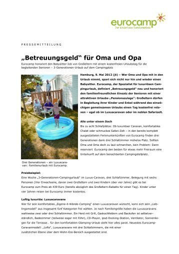 „Betreuungsgeld“ für Oma und Opa