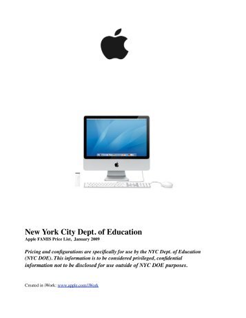 Apple Price List-NYCDOE-February 2009  - New York City ...