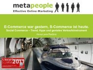 Social Commerce Arten - metapeople GmbH