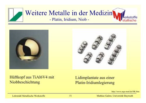 Metallische Implantatwerkstoffe - Lehrstuhl Metallische Werkstoffe ...