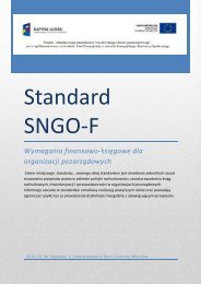 Standard NGO - Wymagania finansowo - ksiÄgowe