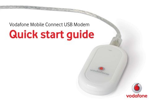 Vodafone Mobile Connect USB Modem Quick Start Guide - Dolcetto