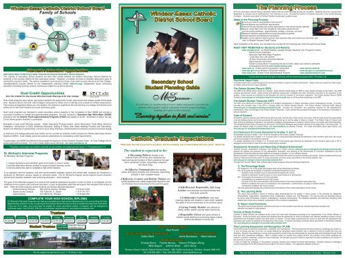 WECDSB - Planing Guide 11 - Windsor-Essex Catholic District ...