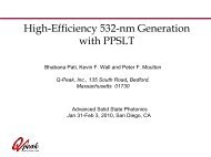 High-Efficiency 532-nm Generation with PPSLT - Q-Peak, Inc.