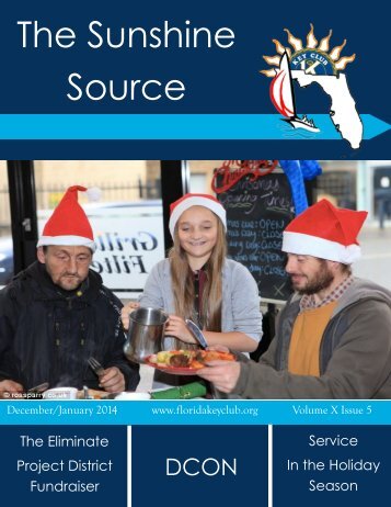 Florida Key Club's Sunshine Source Vol X No 5 Dec-Jan 2015