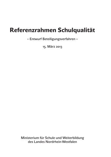 Referenzrahmen SchulqualitÃ¤t NRW - Standardsicherung NRW