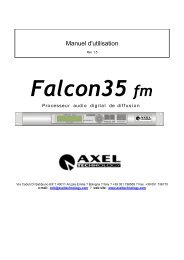 Processeur Falcon 35 / manuel d'utilisation - Les techniques de la ...