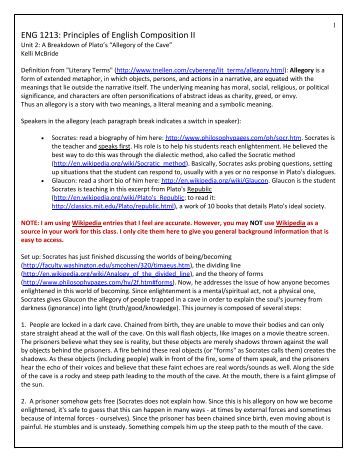 Plato allegory of the cave essay
