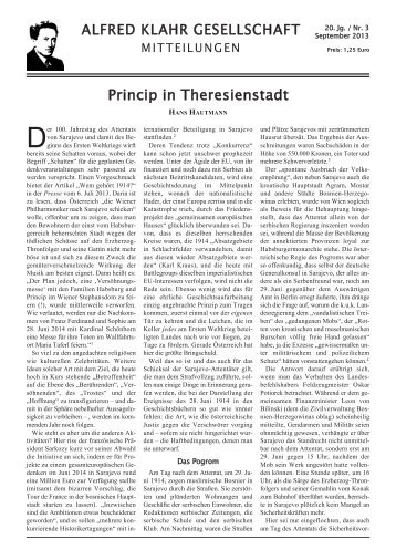 Mitteilungen der Alfred Klahr Gesellschaft, Nr. 3/2013, als pdf-Datei