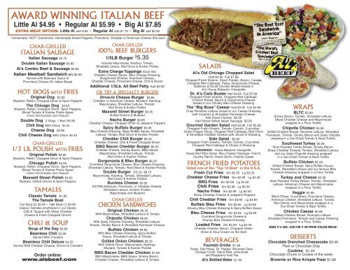 Download Menu - Al's Beef