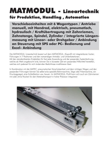 MATMODUL - Lineartechnik - Matec system + technik GmbH
