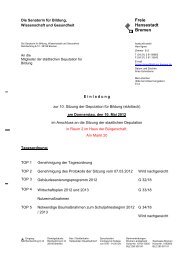 Tagesordnung zur 10. Deputationssitzung am 10.05.2012