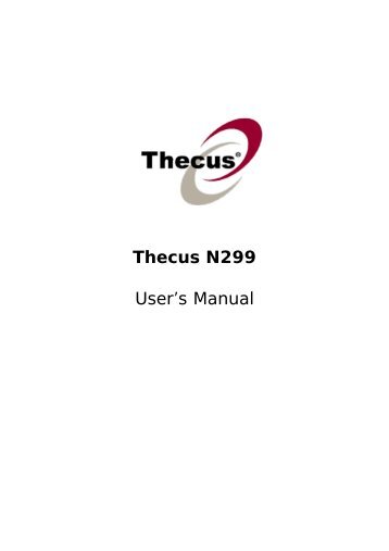 Thecus N299 User's Manual