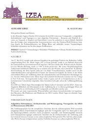 Newsletter August 2012 - IZEA - Martin-Luther-UniversitÃ¤t Halle ...