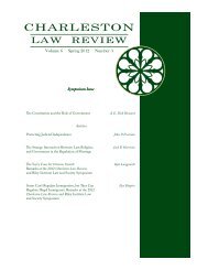 Volume 6 Spring 2012 Number 3 - Charleston Law Review