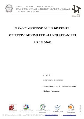 obiettivi minimi per - L. Bianciardi