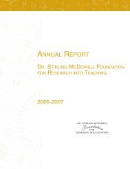 McDowell Annual Report 2006-2007 - Dr. Stirling McDowell ...